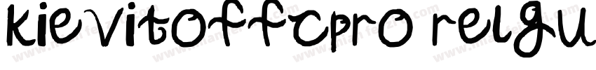 kievitoffcpro relgular字体转换